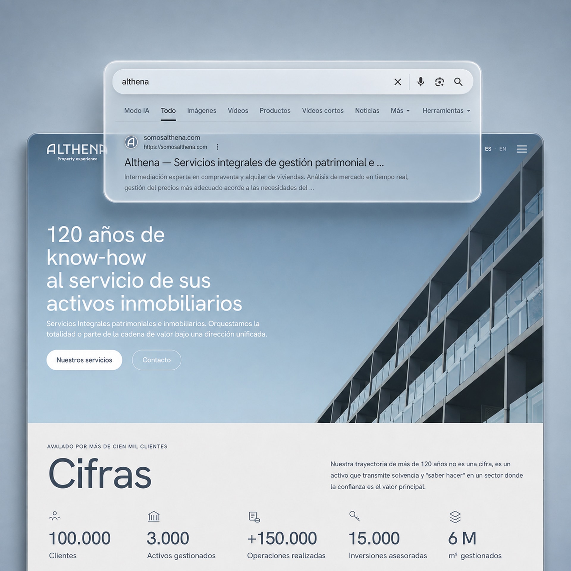 Althena en los primeros resultados de Google para las búsquedas del sector patrimonial e inmobiliario