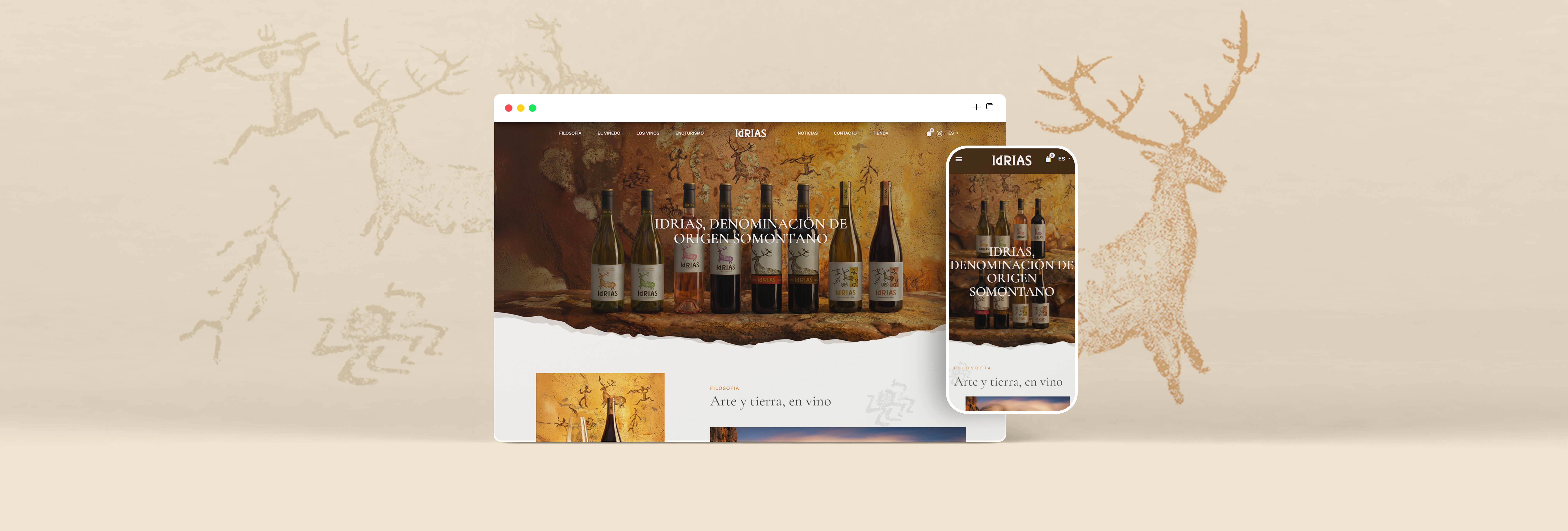 IDRIAS - Diseño web y ecommerce para bodega D.O. Somontano