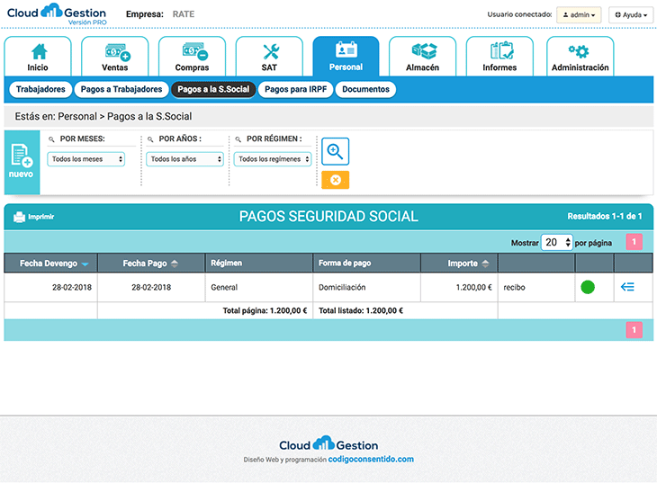 Pagos a la seguridad social