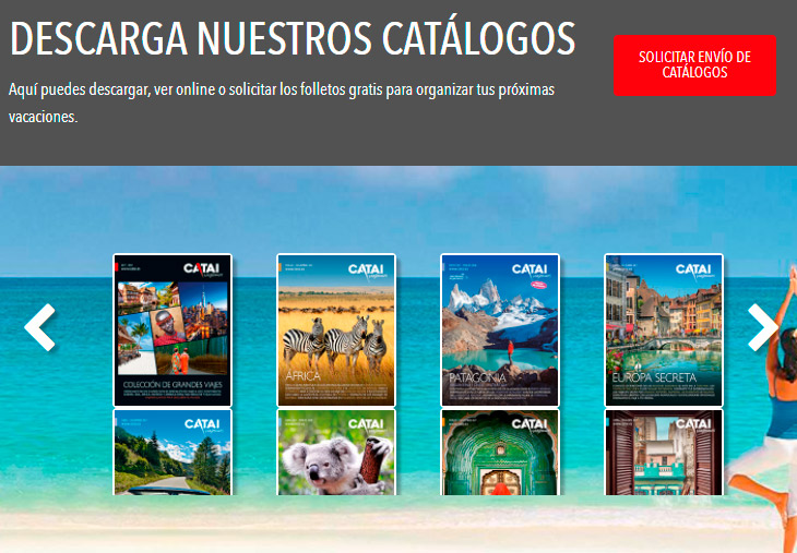Descarga de catálogos agencia de viajes catai captación de leads