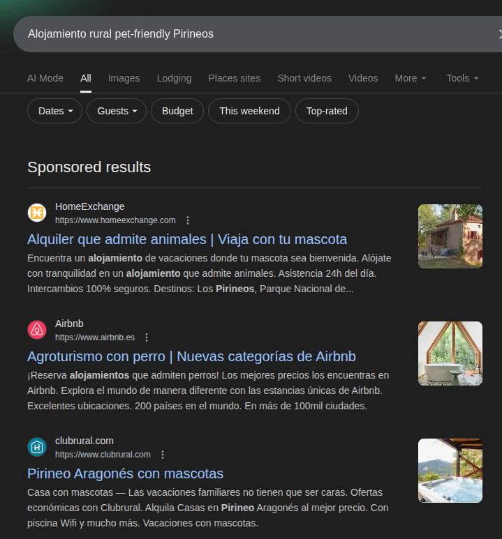 Alojamiento rural pet-friendly