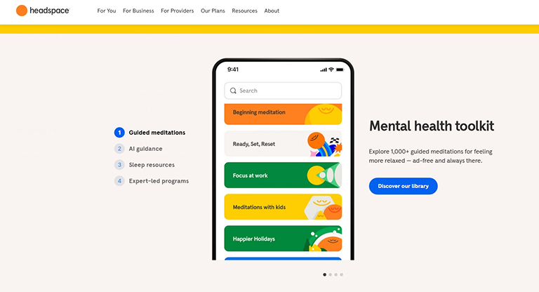 Ejemplo de aire y espacio en blanco en el diseño web de una psicóloga