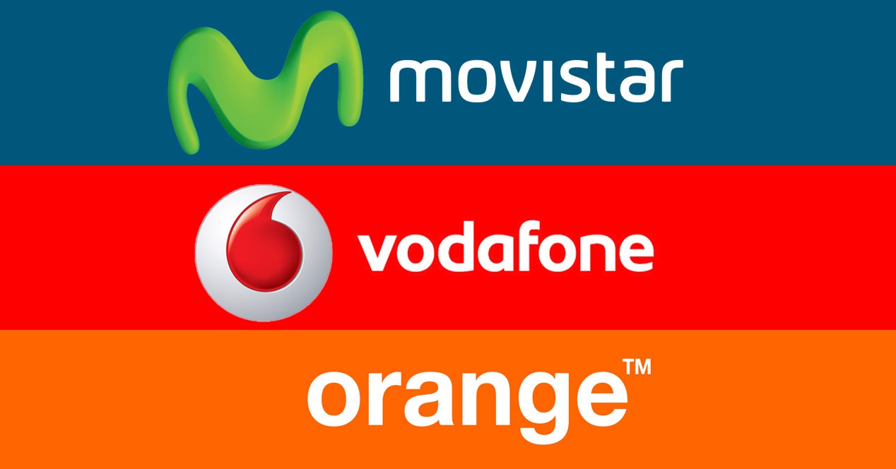 Logos de Movistar, Vodafone y Orange