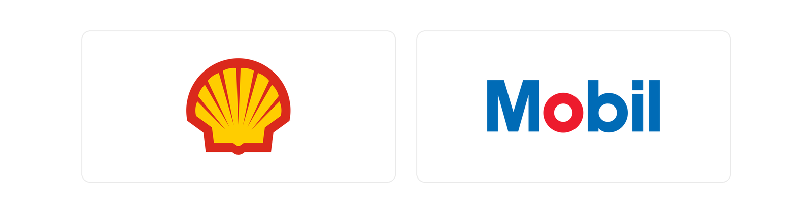 Logotips de Shell i Mobil