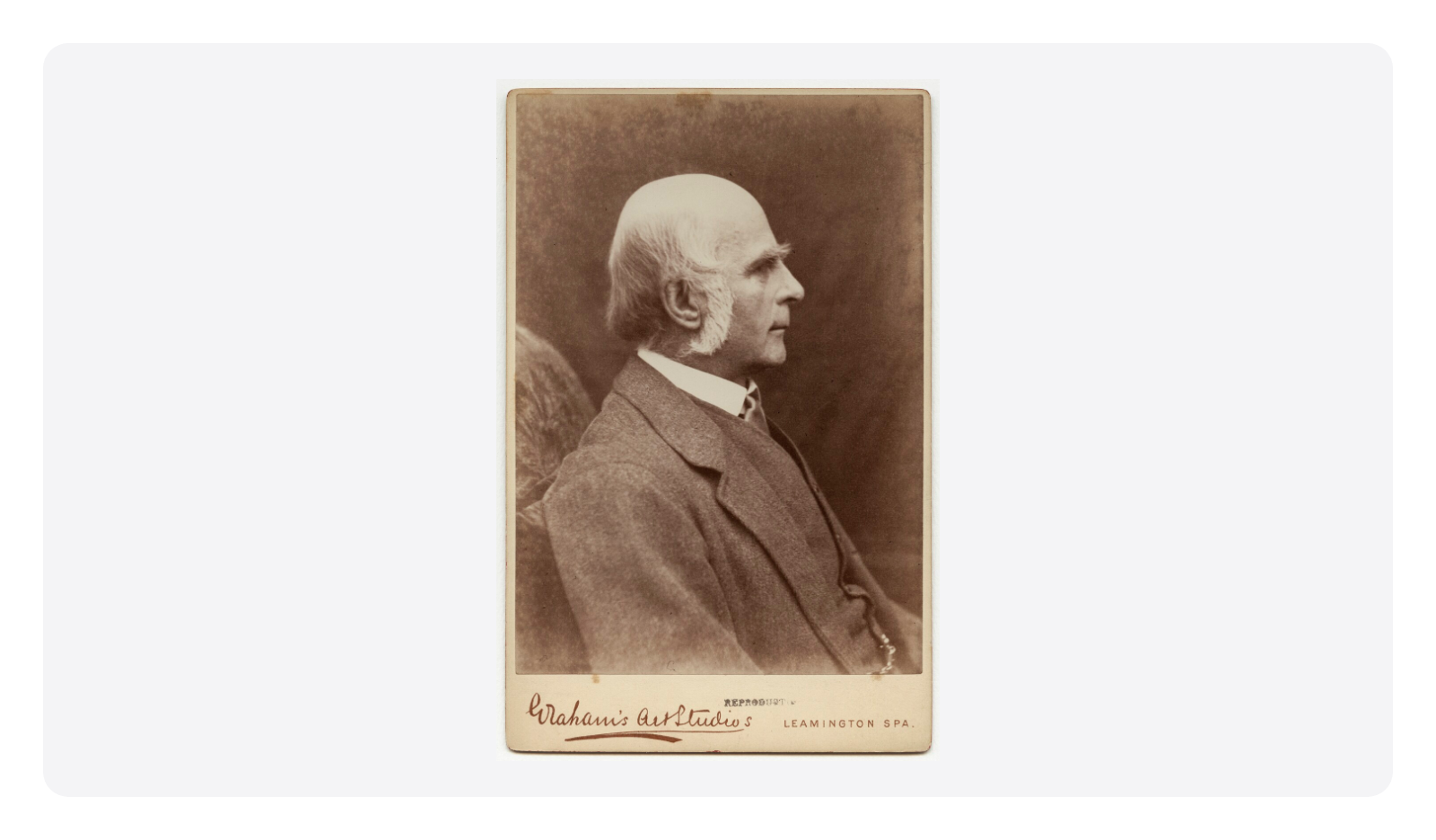 Retrato de Francis Galton hacia 1890