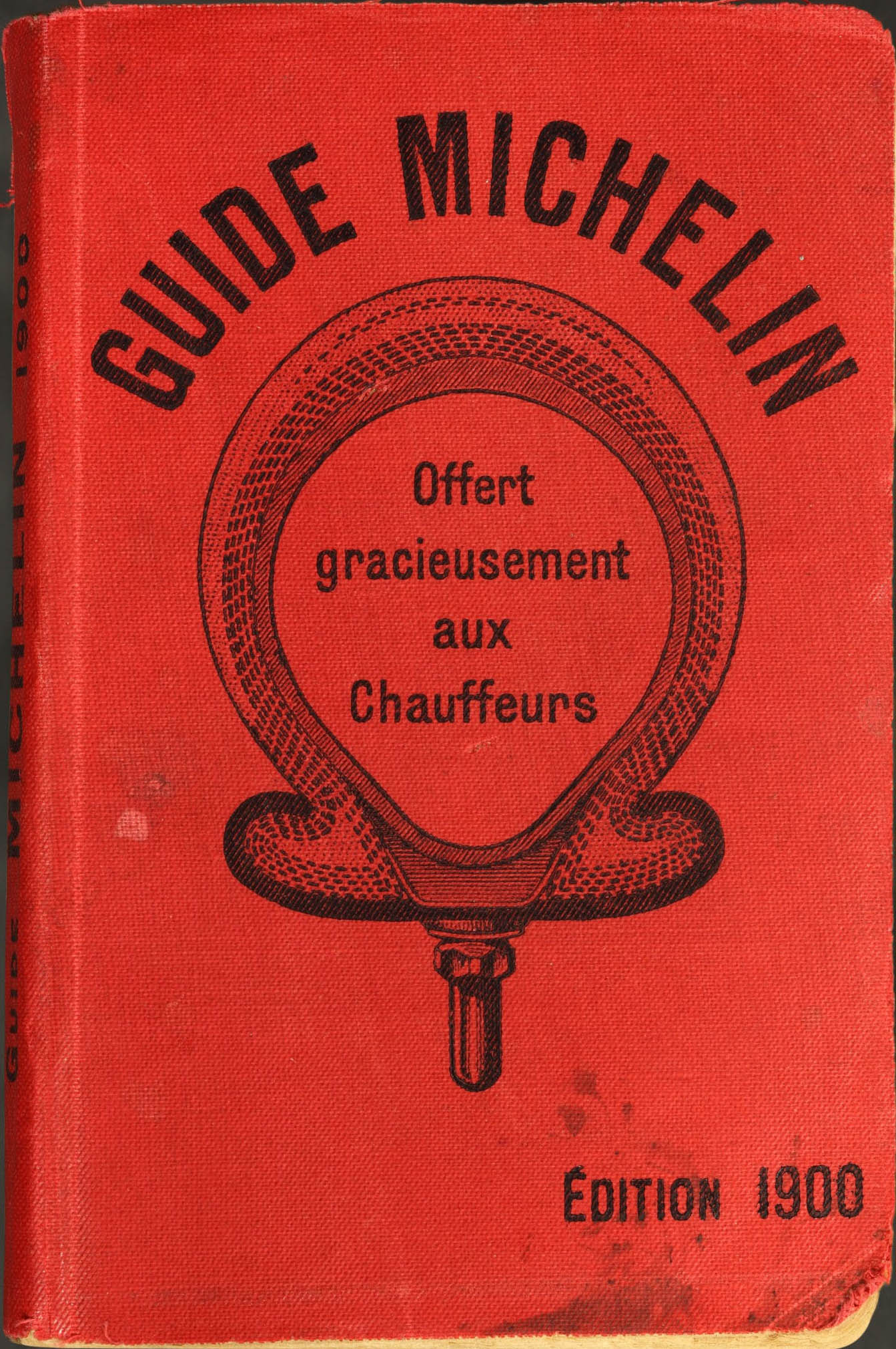 Portada de la primera Guía Michelin, edición de 1900, ofrecida gratis a los chóferes