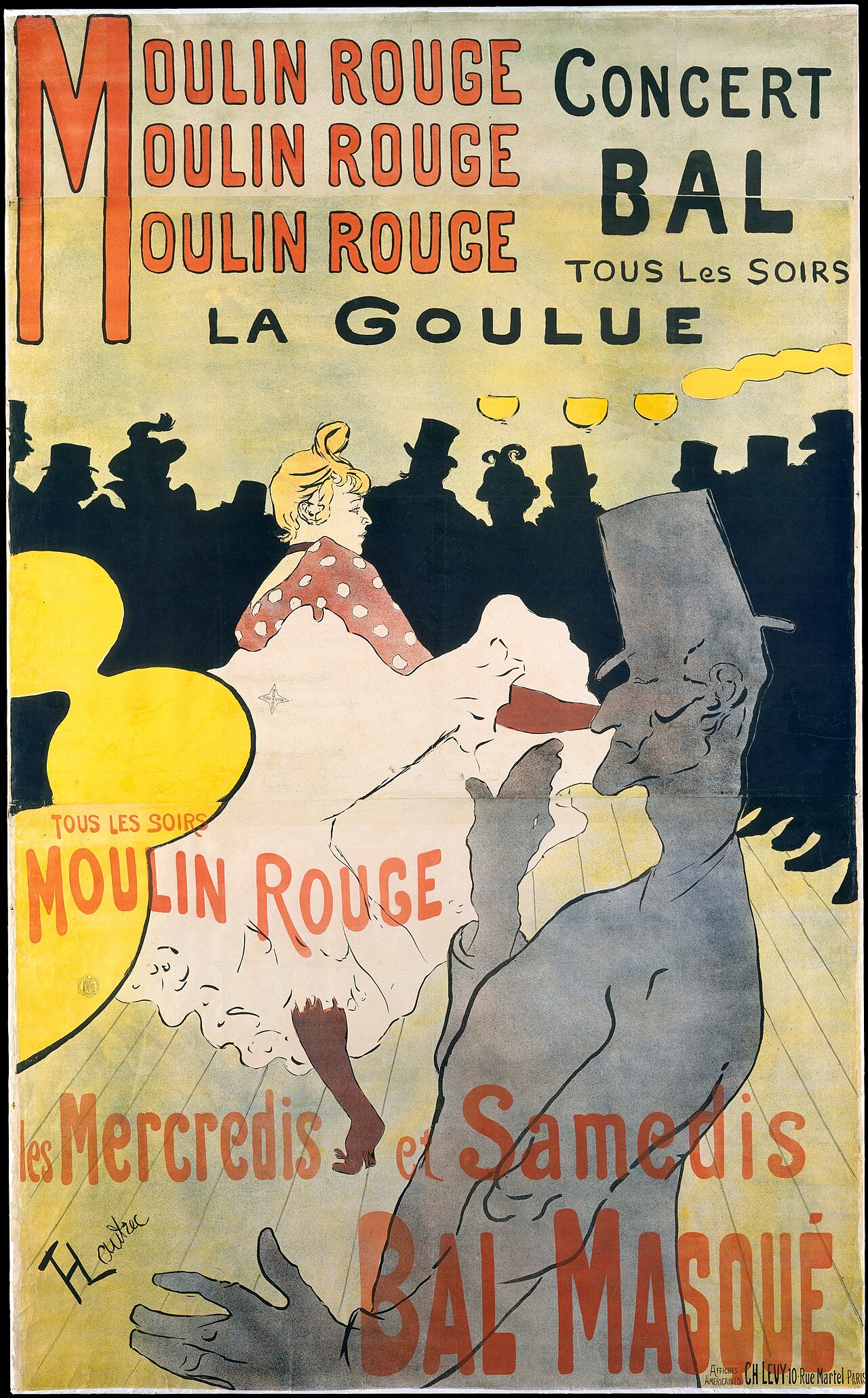 Cartel litográfico Moulin Rouge – La Goulue de Toulouse-Lautrec, 1891