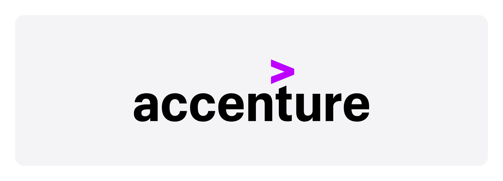 Logotipo de Accenture, el nombre que sustituyó a Andersen Consulting en 2001