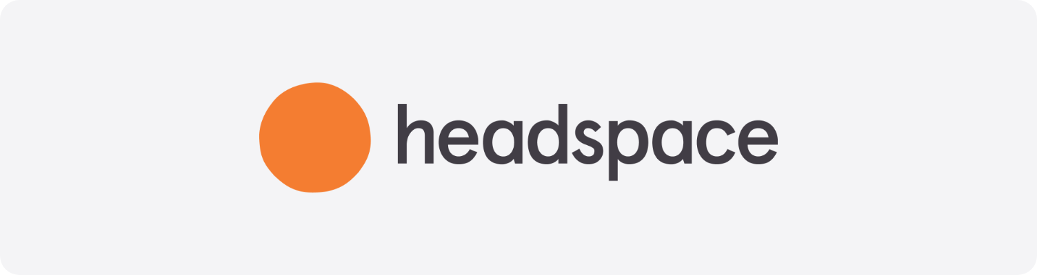 Logotipo de Headspace, con su tipografía redondeada
