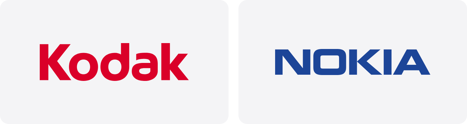Logotipos de Kodak y Nokia