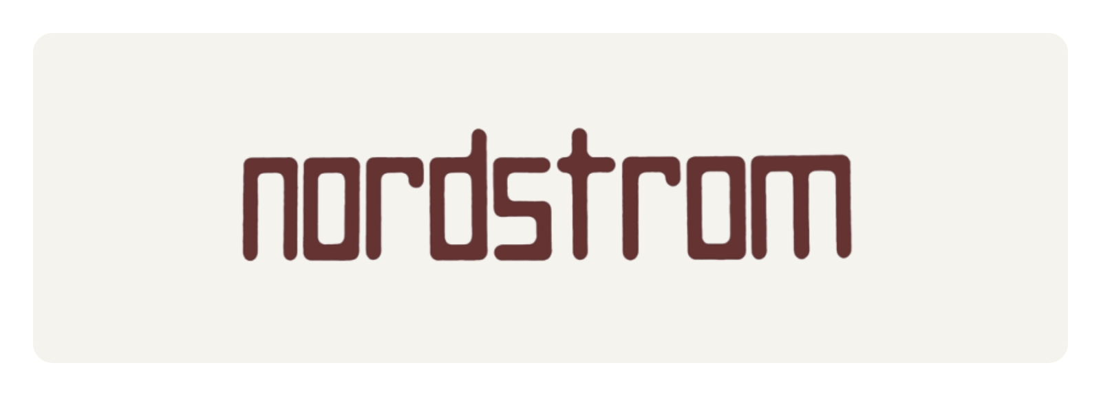 El logotipo de Nordstrom en los años setenta, la época de la anécdota de las ruedas